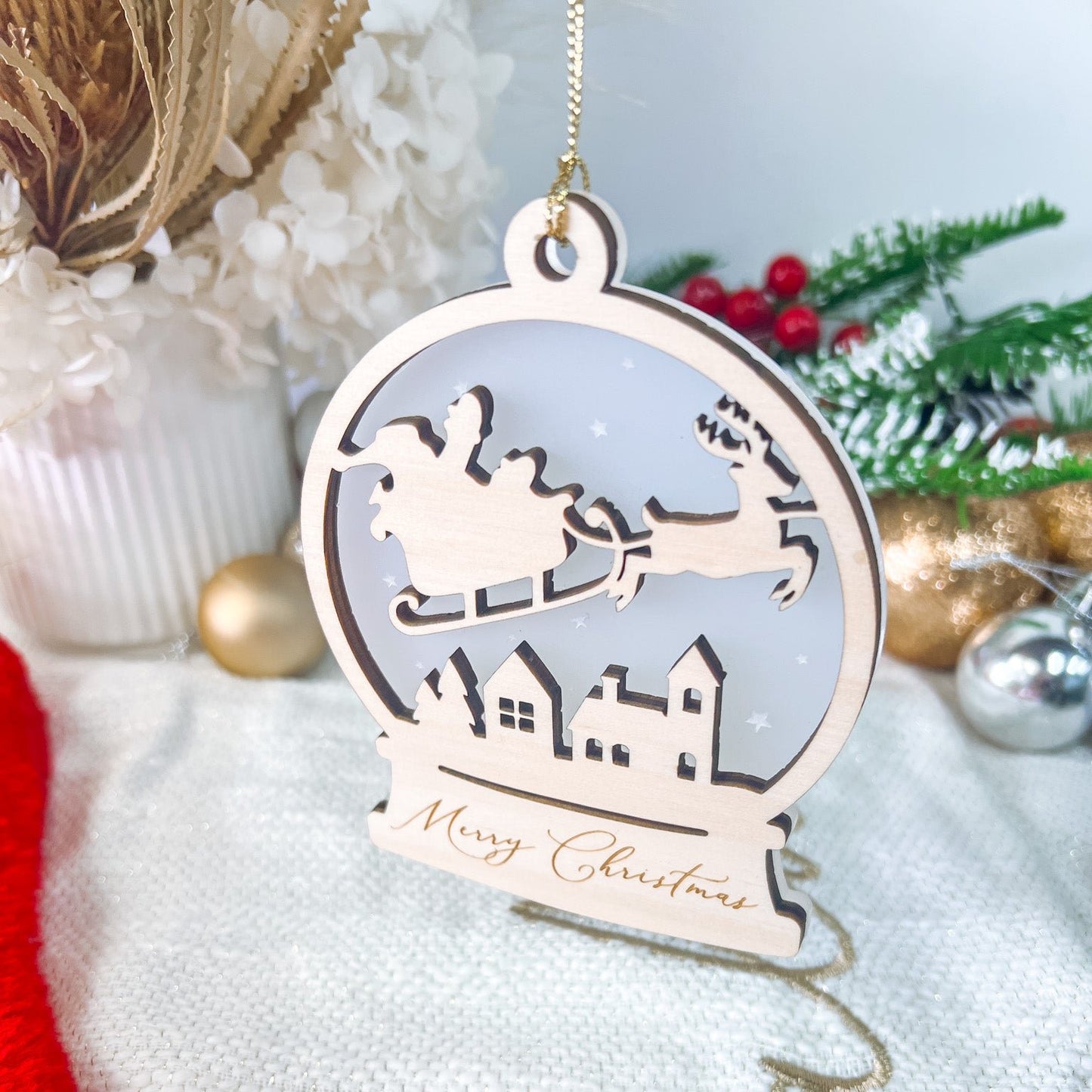 Layered Snow Globe Ornament