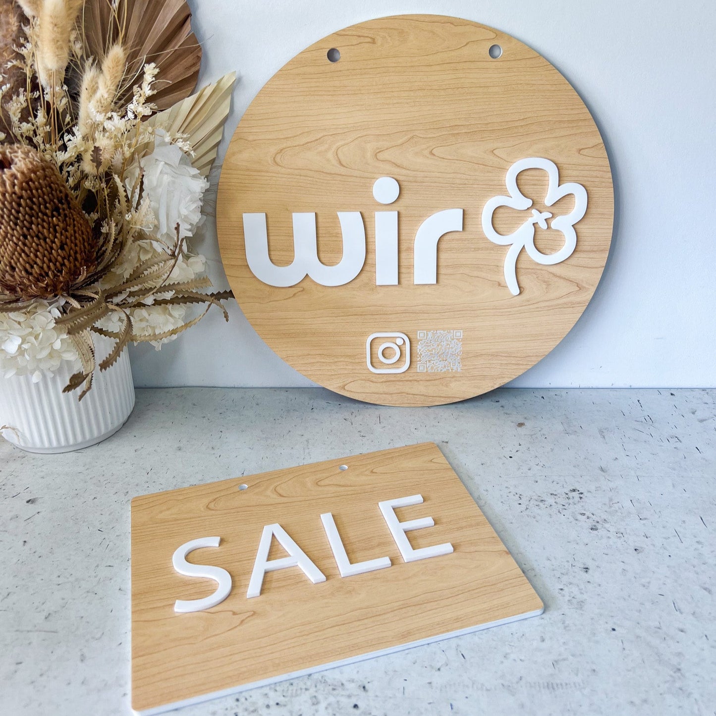 3D Timber and Acrylic Business Sign