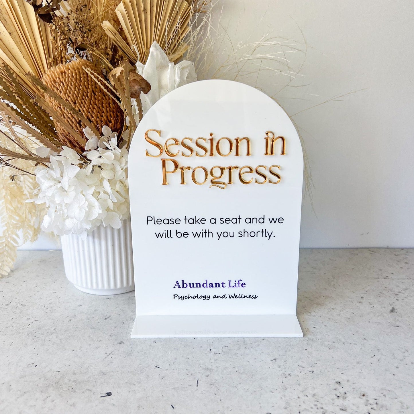 Treatment in Progress Arch Sign