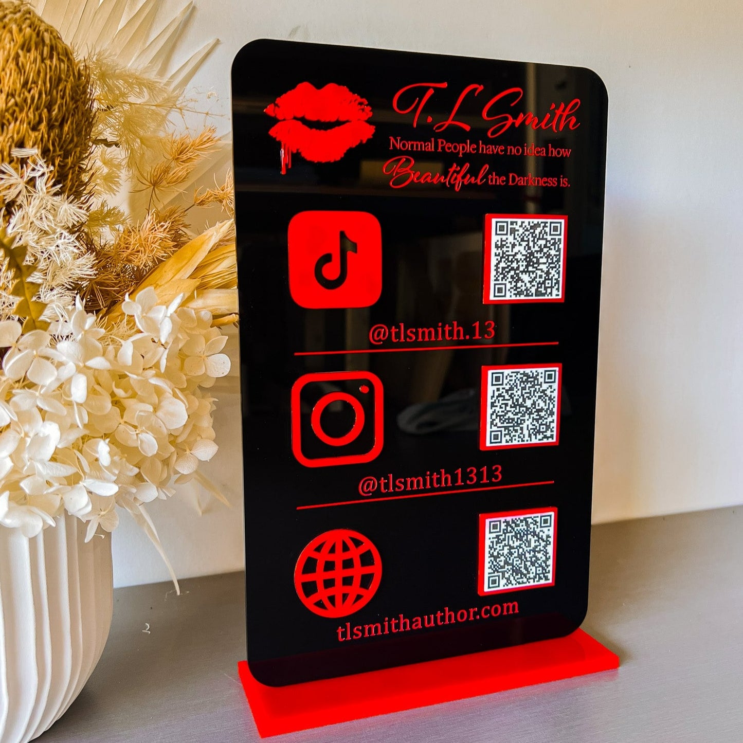 Triple Icon and QR Code Sign
