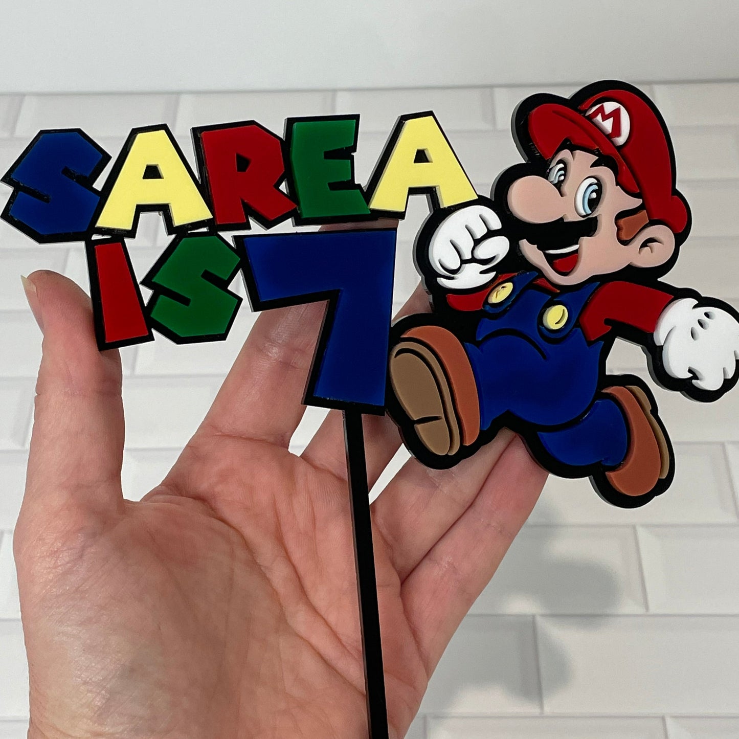 Mario Theme Cake Topper