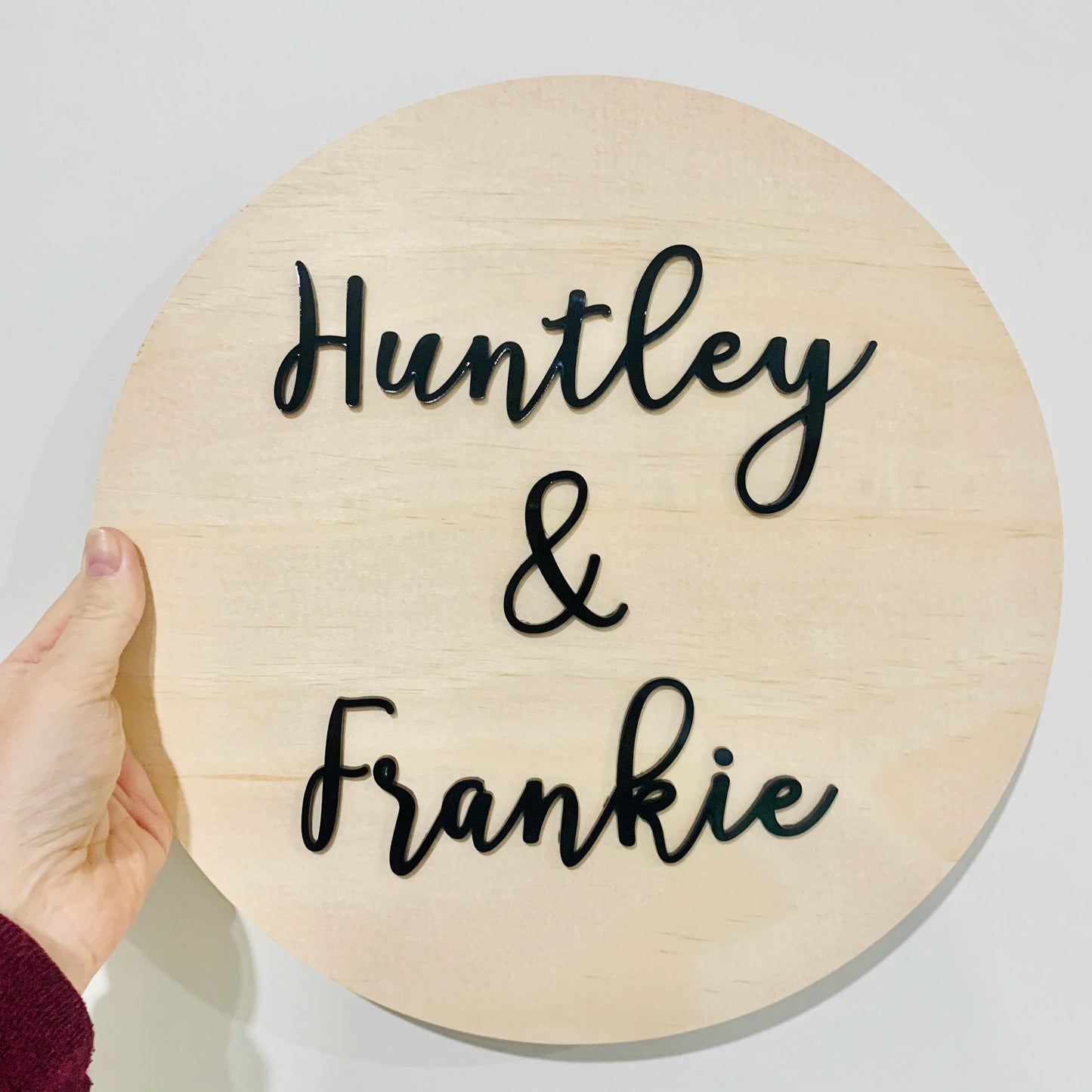 Timber and Acrylic Name Sign