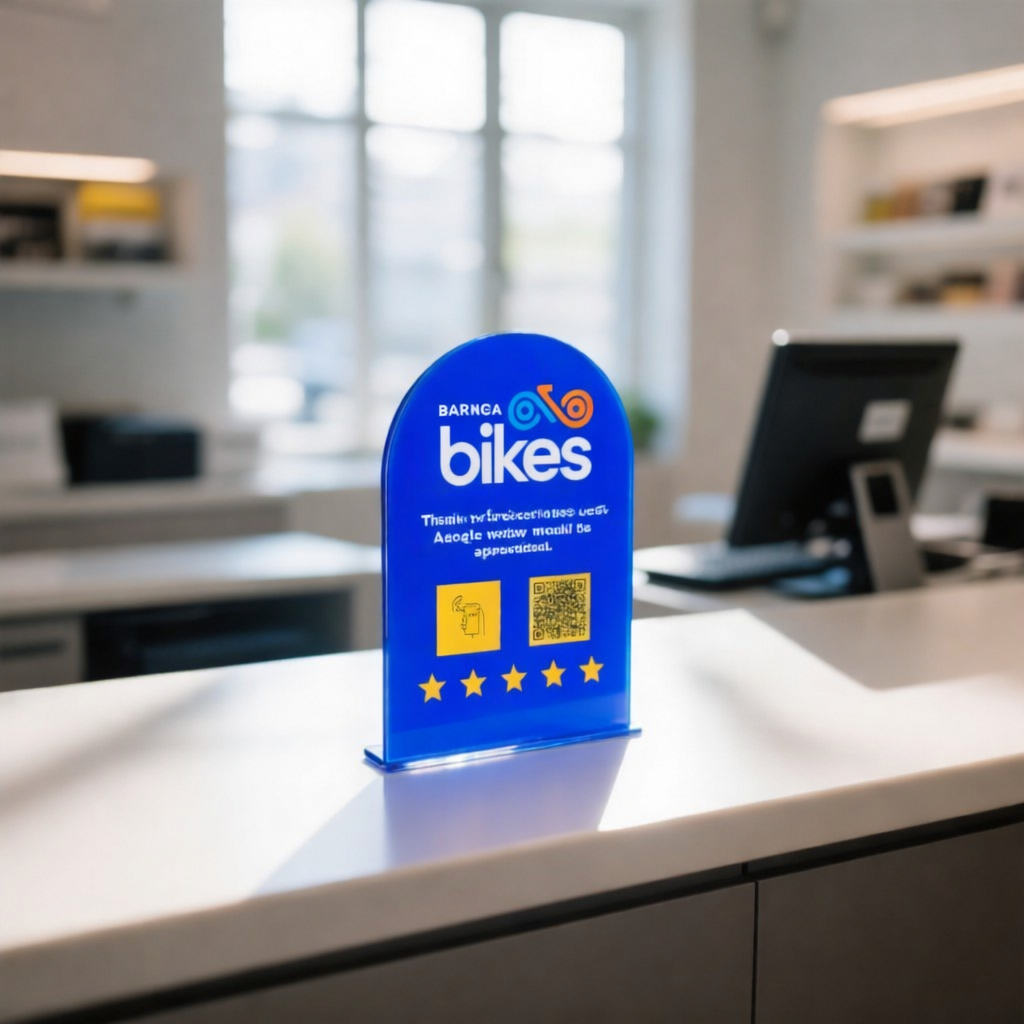 Review and Logo free standing sign