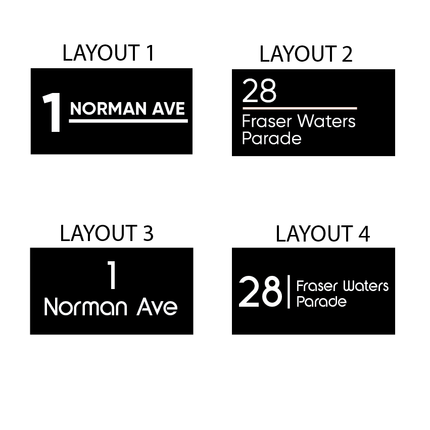 American Standard Rectangular Signs Rectangle Street & Number Sign – ByCarly Designs