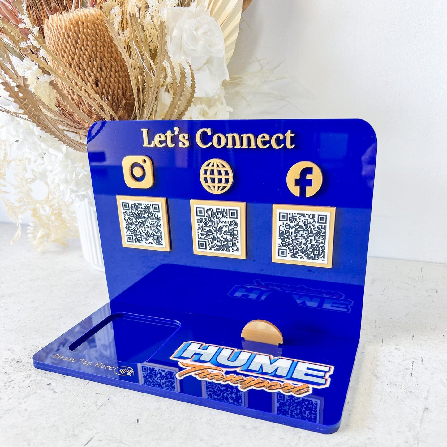 Social Media and Square Dock Holder