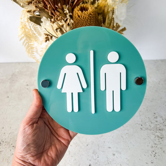 3D Bathroom Sign