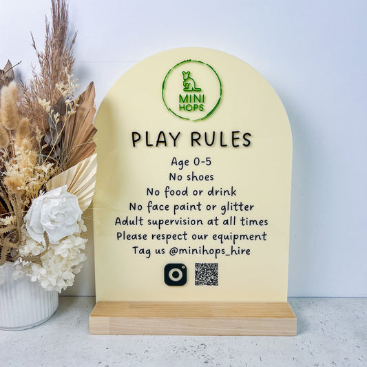 Play Rules Sign