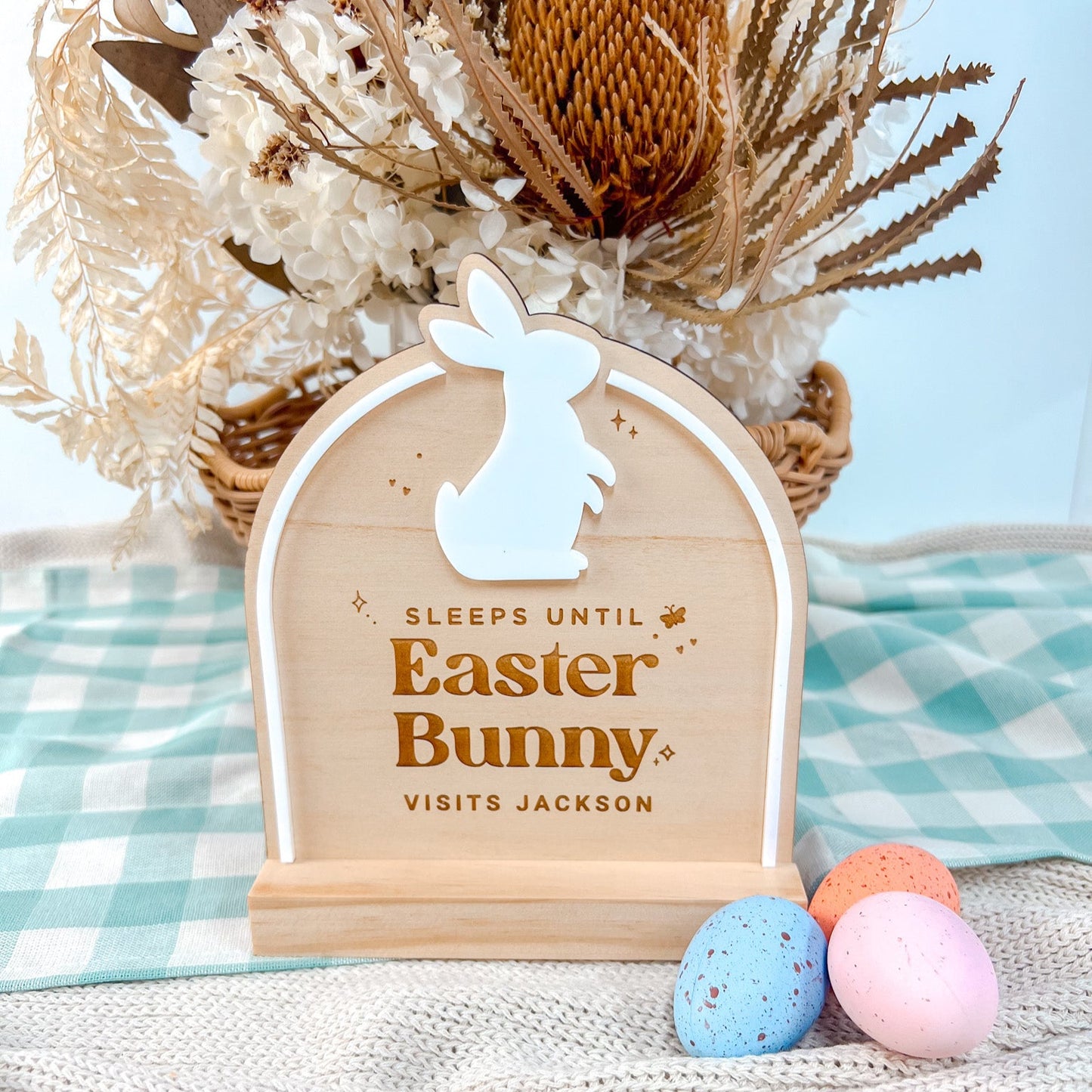 Sleeps Until Easter Bunny Visits Sign