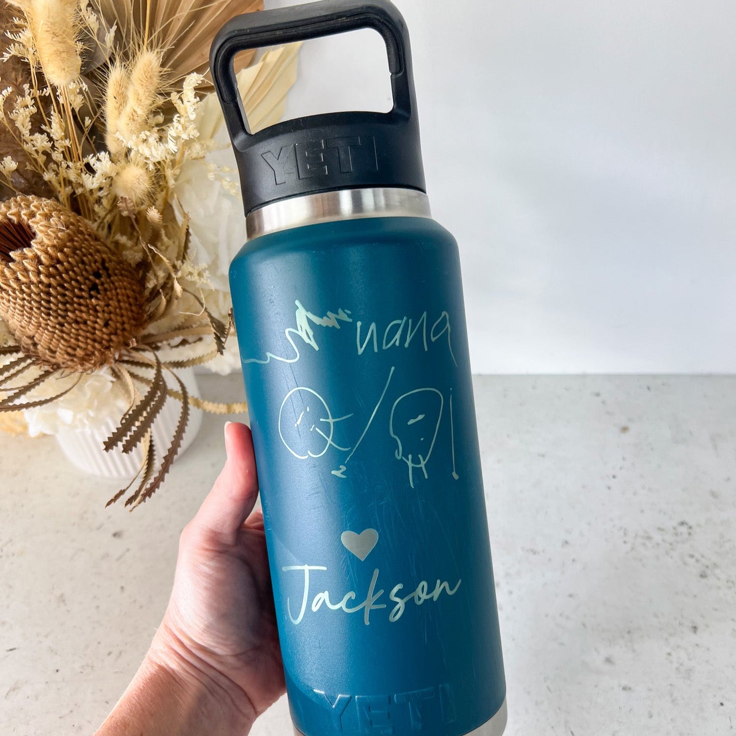 Handwritten/drawing Bottle/Mug Engraving (BYO bottle)