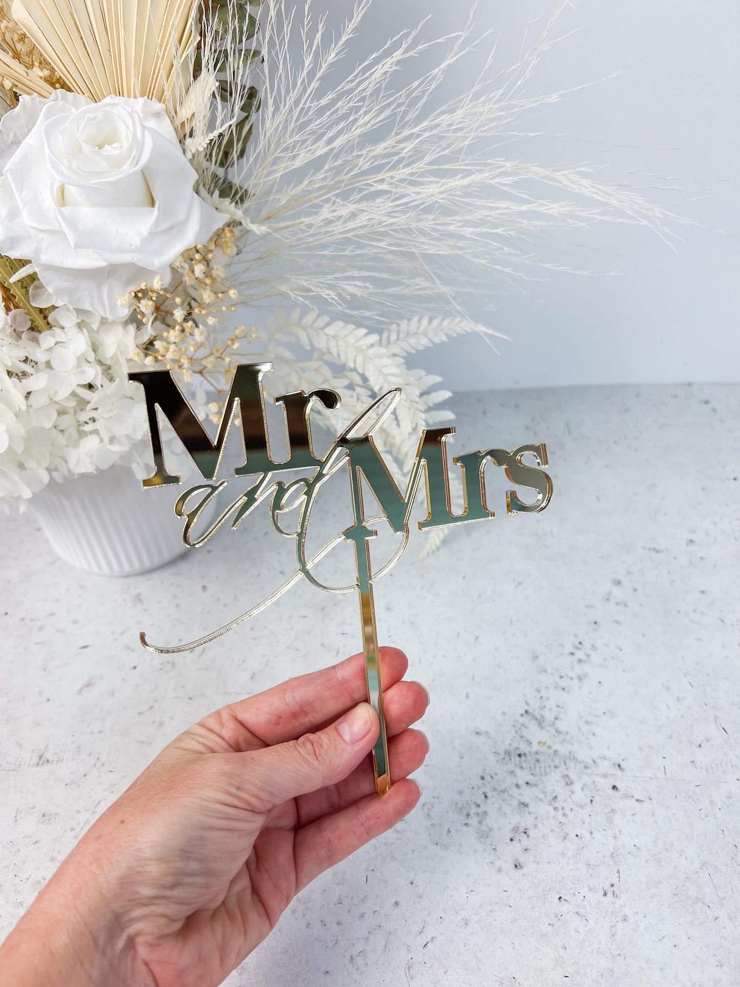 Mr & Mrs Cake Topper