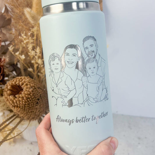 Handwritten/drawing Bottle/Mug Engraving (BYO bottle)