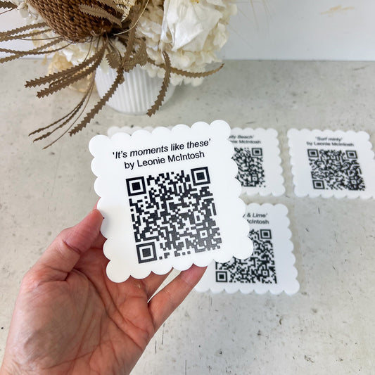 Modern QR code/NFC Plaque