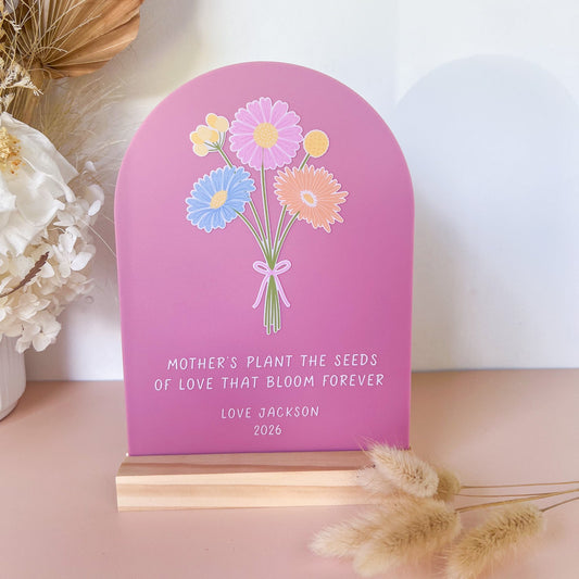 Bloom for Mum Plaque