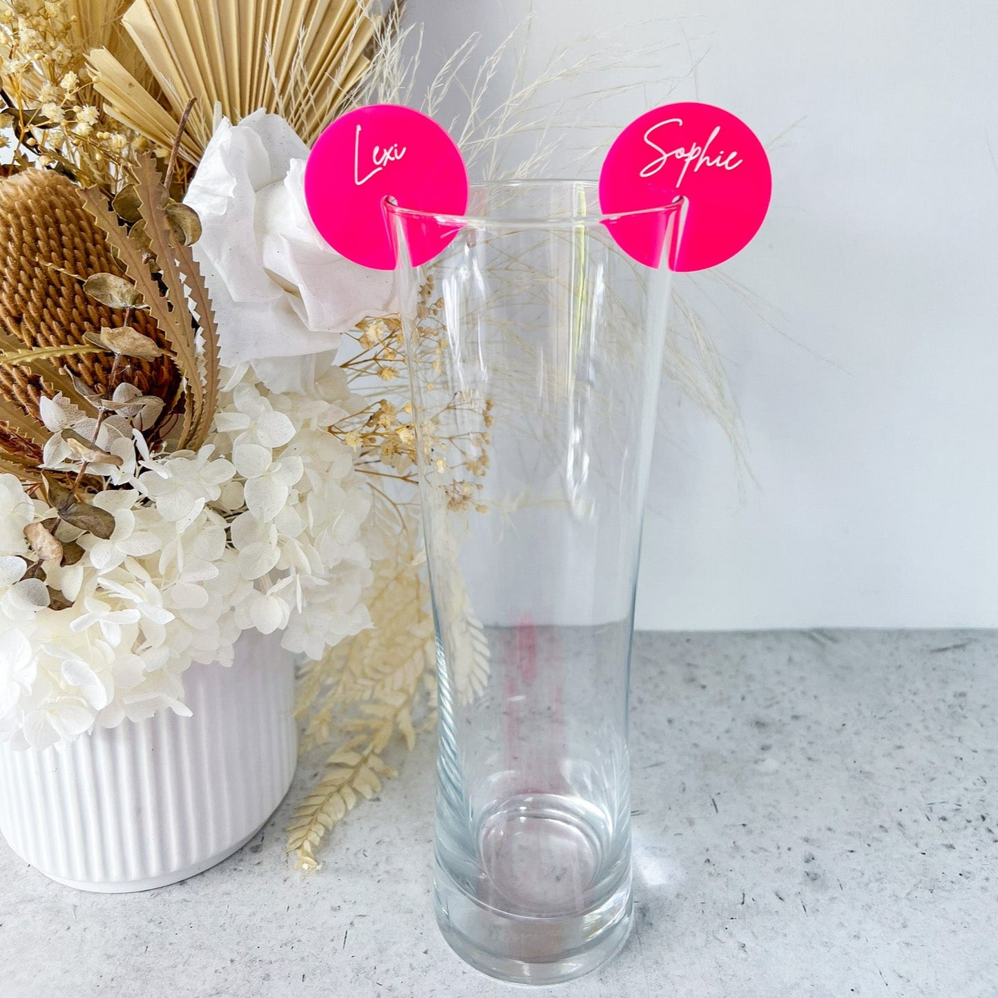 Stemless drink tags