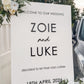 A1 Wedding/Event Sign