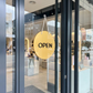 Round Open/Closed Sign