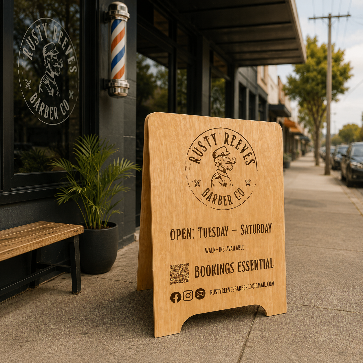 Timber A-Frame Sign