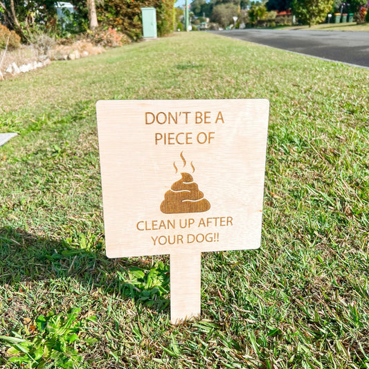 Clean up after your dog sign