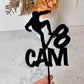 Name, Age and Skate Boarder Cake Topper